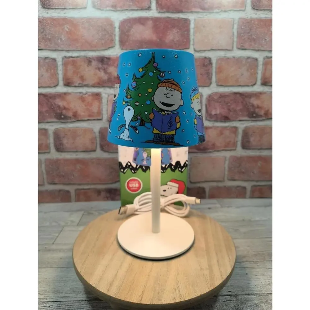 Peanuts Rechargeable Touch Indoor/Outdoor Lamp With Dimmer Holiday Carolers New
